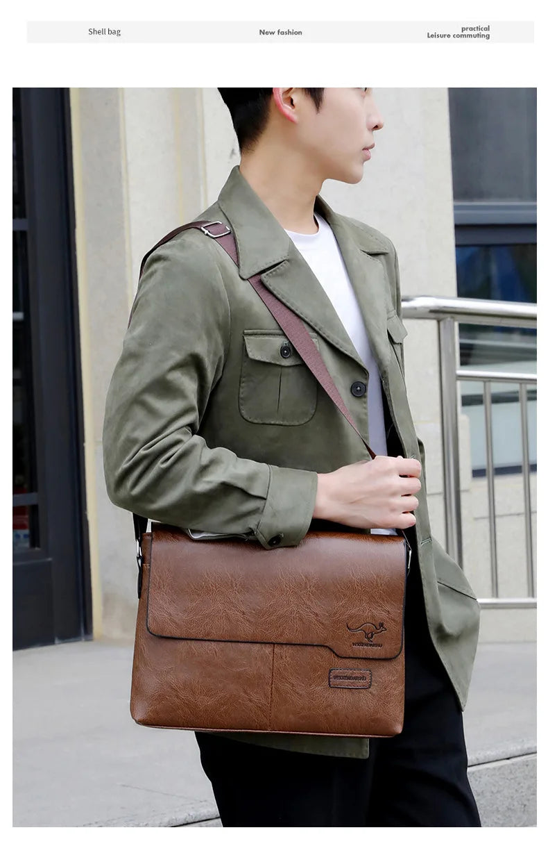 Stylish PU Leather Business Shoulder Bag | Ideal for Professionals