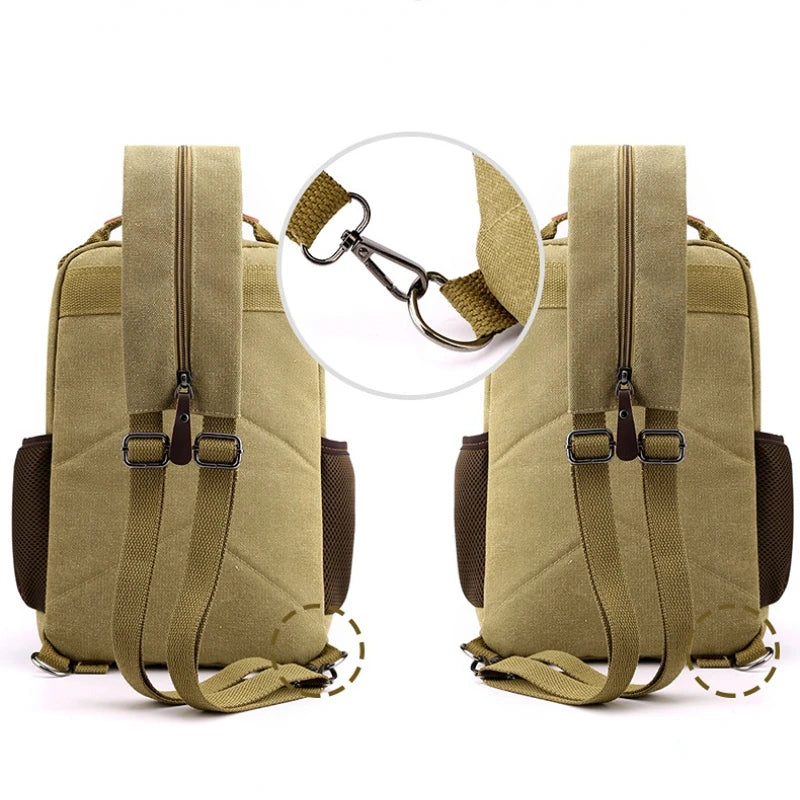 Small Men's Canvas Backpack | Versatile Casual Rucksack