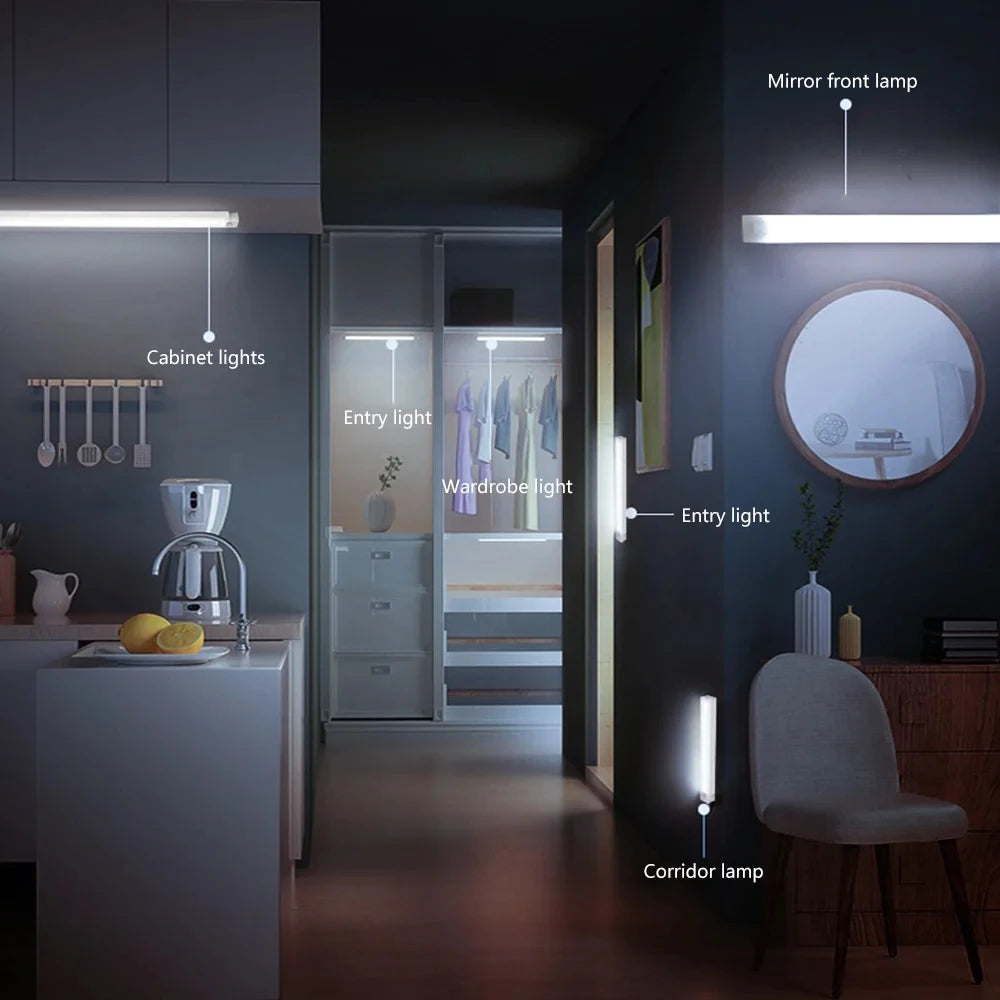 Luz LED Inalámbrica con Sensor de Movimiento | Luz Nocturna Recargable para el Hogar