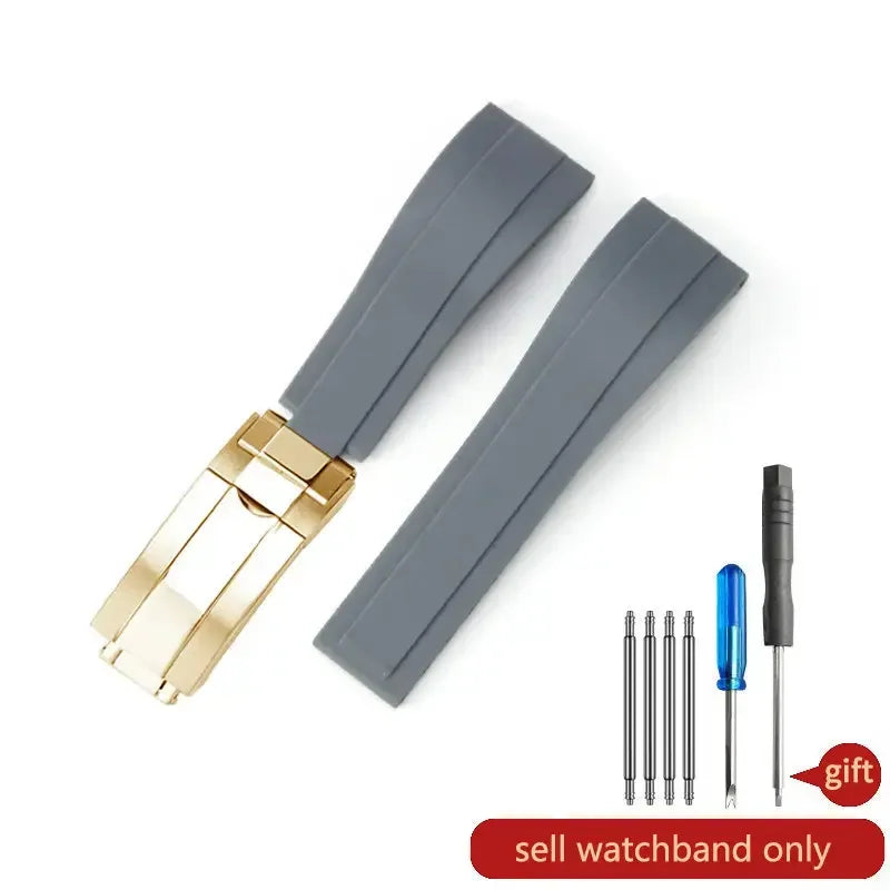 Durable Stainless Steel Butterfly Buckle Watch Strap for Men