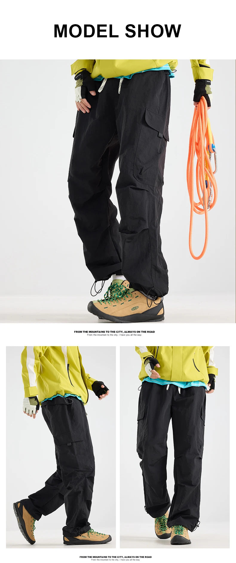 Men's Water-Repellent Hiking & Camping Pants | Breathable Cargo Trousers