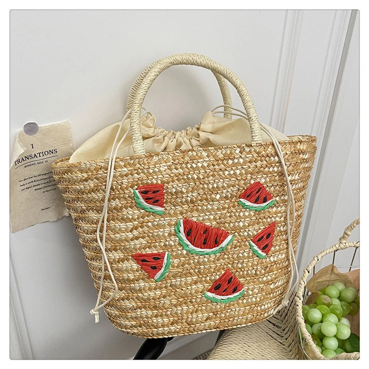 Casual Sweet Tote Bags | Perfect Straw Embroidery Shoulder Bag