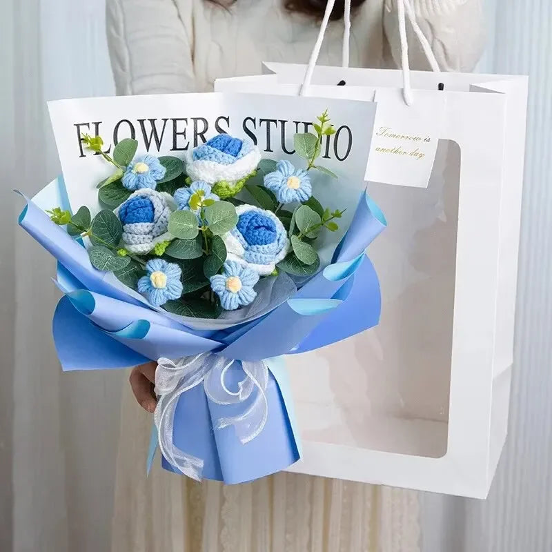 Ramo de flores artificiales hecho a mano | Regalo eterno de girasol y margarita