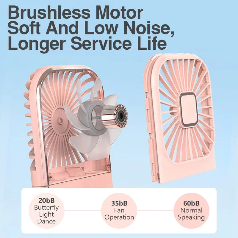Adjustable USB Rechargeable Mini Neck Fan | Quiet Cooling Comfort