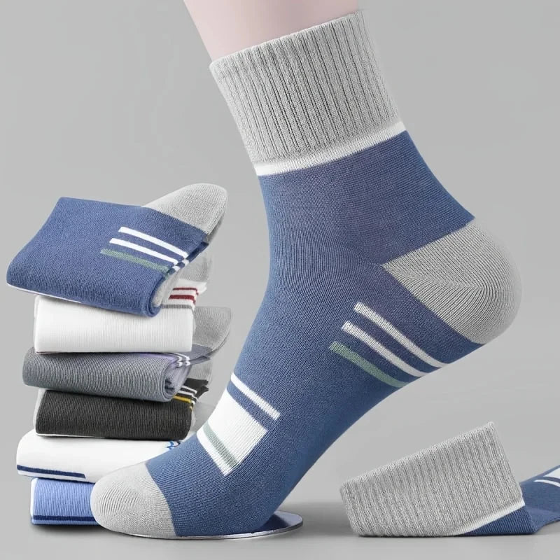10 Pairs Men’s Cotton Short Socks | Breathable Low-Cut Ankle Socks