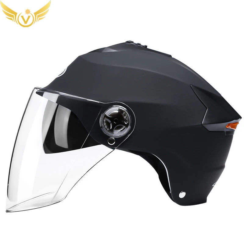 LED Motorcycle Helmet for Moped & Electric Scooter | Unisex Safety Gear