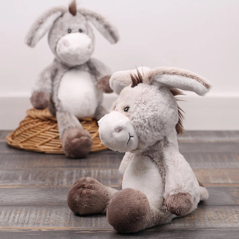 Soft Cuddly Donkey Plush Toy | Adorable Stuffed Animal Decor