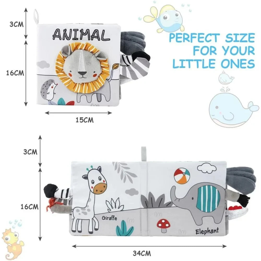 Soft Baby Cloth Animal Book | Engaging Sensory Learning Toy