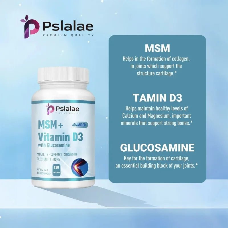 MSM + Vitamin D3 with Glucosamine - Joint Support Supplement