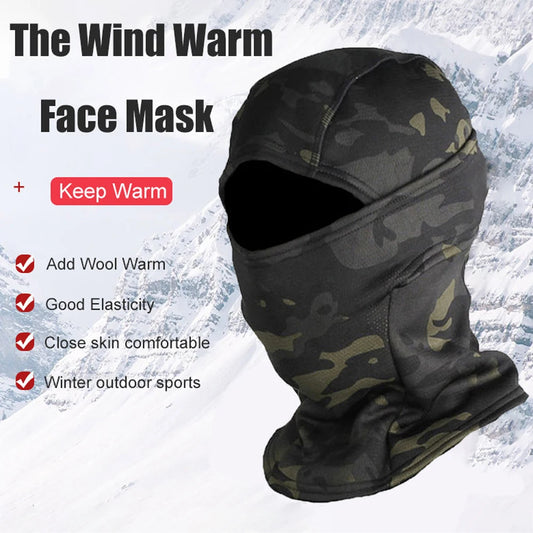Pasamontañas Unisex Camuflaje | Equipo de Invierno Cálido de Forro Polar