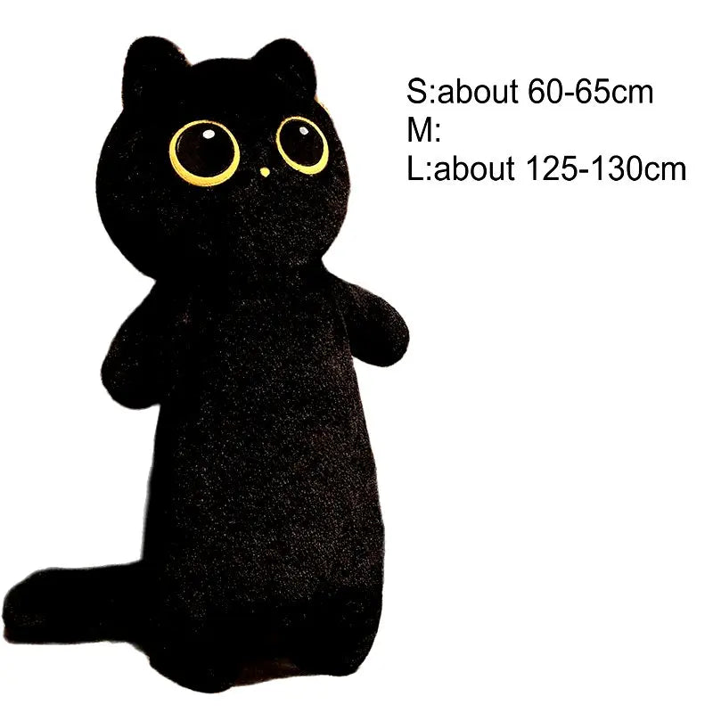 Kawaii Siamese Cat Plush Toy | Long Oblong Nap Pillow for Kids