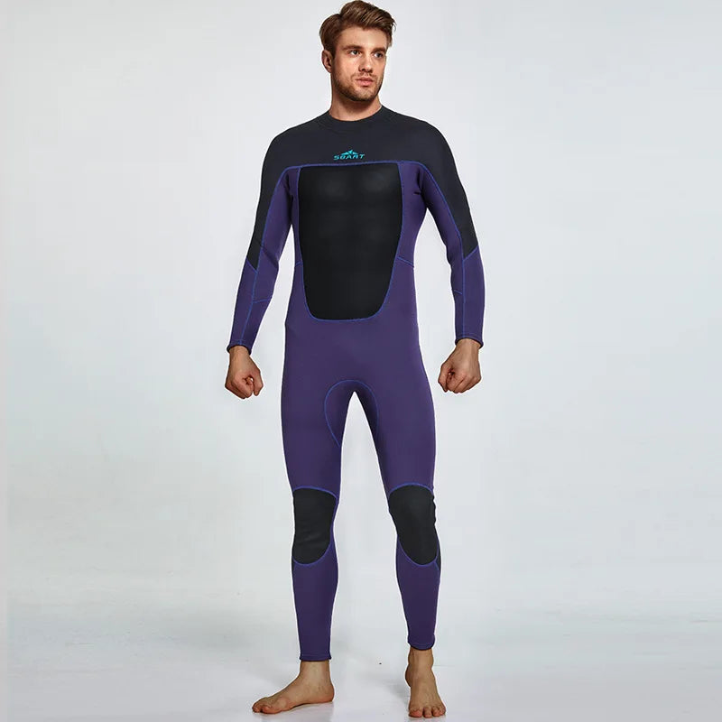 3mm Neoprene Full Sleeve Wetsuit for Men | Perfect for Water Sports