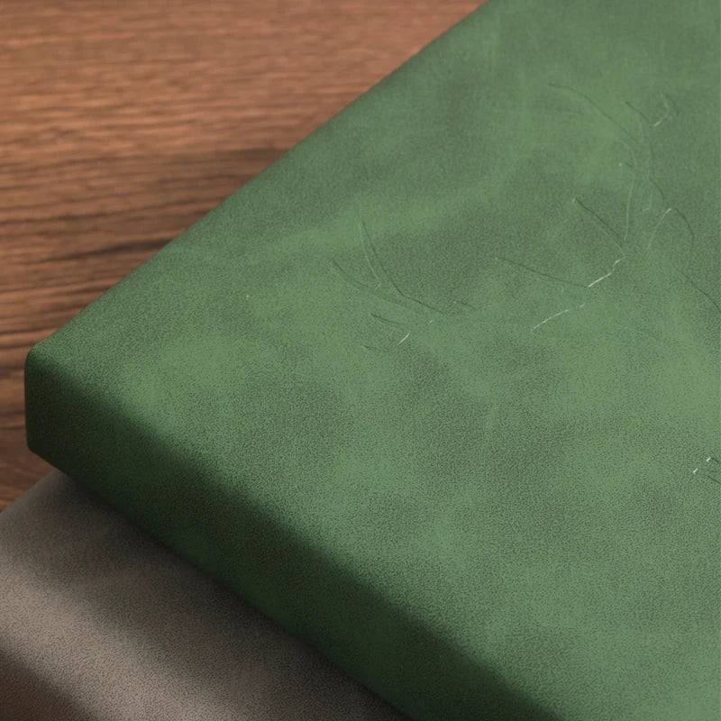 200 Pages A5 Leather Notebook | Personalized Soft Cover & Bookmark