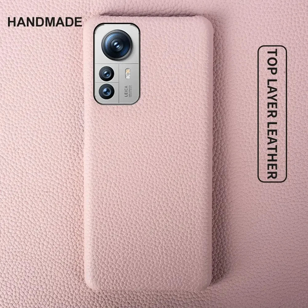 Luxury Genuine Leather Case for Xiaomi Phones | Shockproof Protection