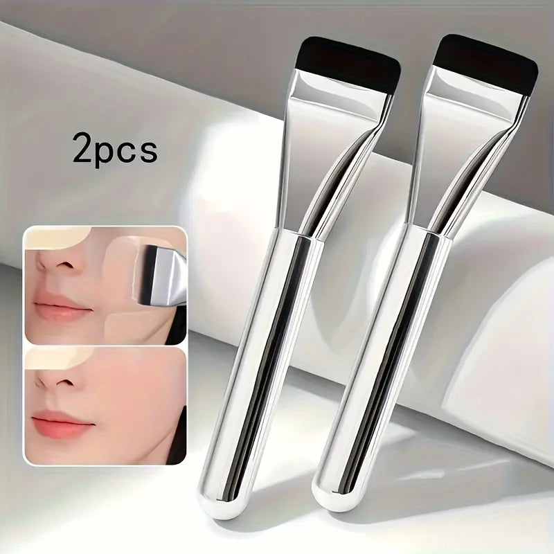 Ultra Fine Straight Line Foundation Brush | Precision Makeup Tool