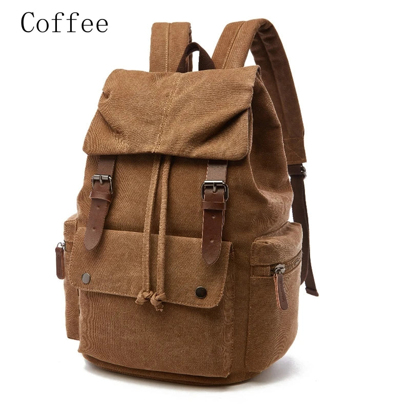 Vintage Canvas Backpack | Spacious Hiking & Travel Bag