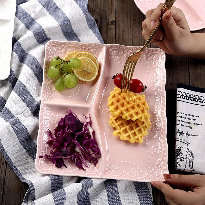 Children's Ceramic Butterfly Divided Plate | Creative Meal Solution