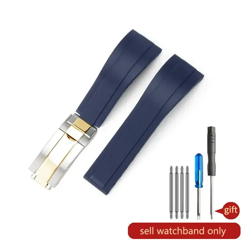 Durable Stainless Steel Butterfly Buckle Watch Strap for Men