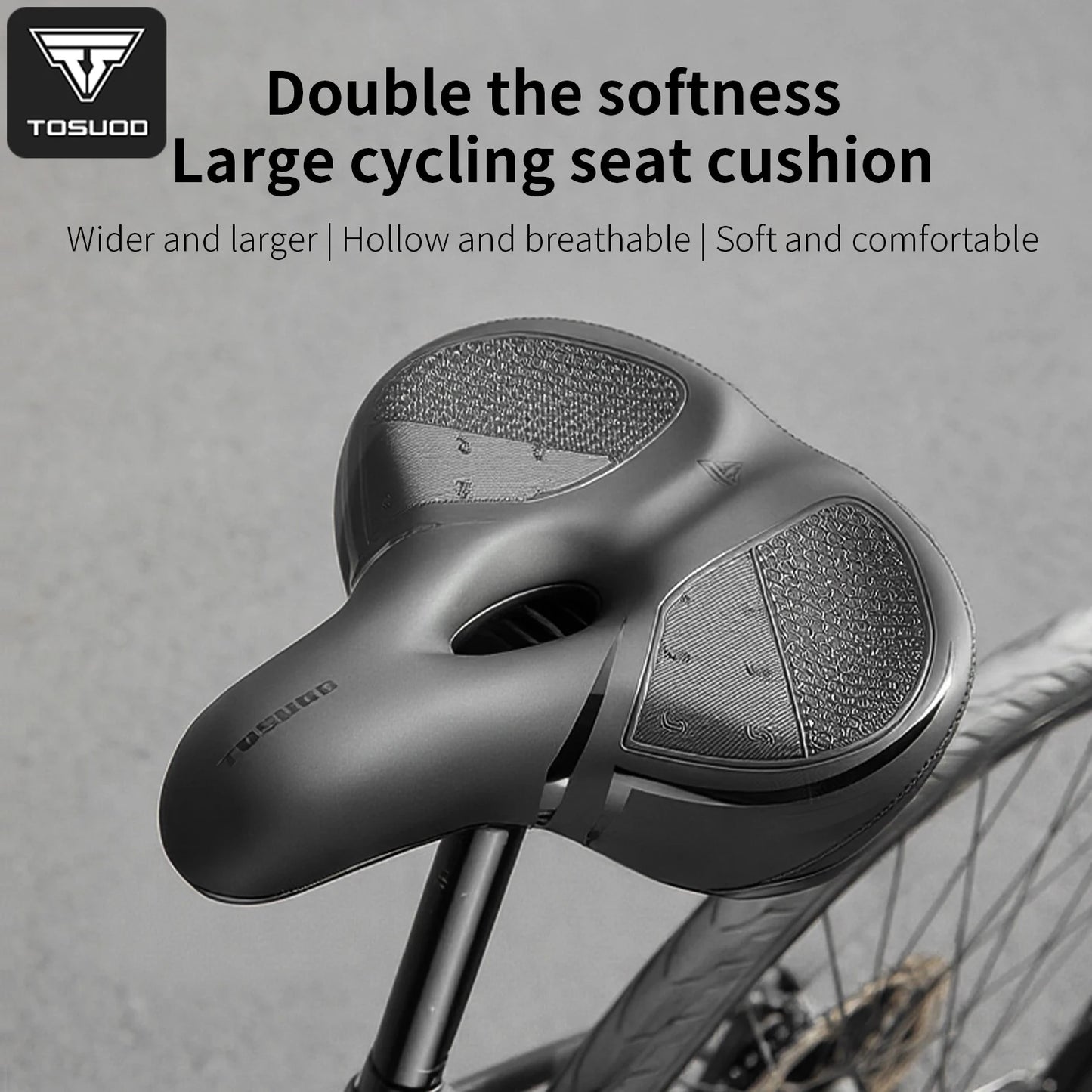 Universal Soft Bicycle Saddle - Shock Absorbing & Waterproof Cushion