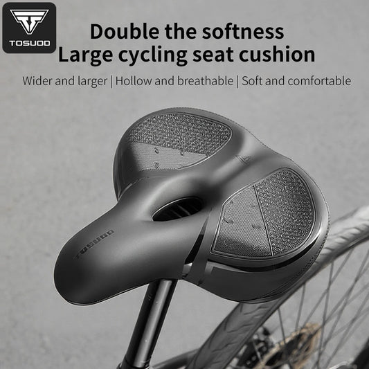 Universal Soft Bicycle Saddle - Shock Absorbing & Waterproof Cushion