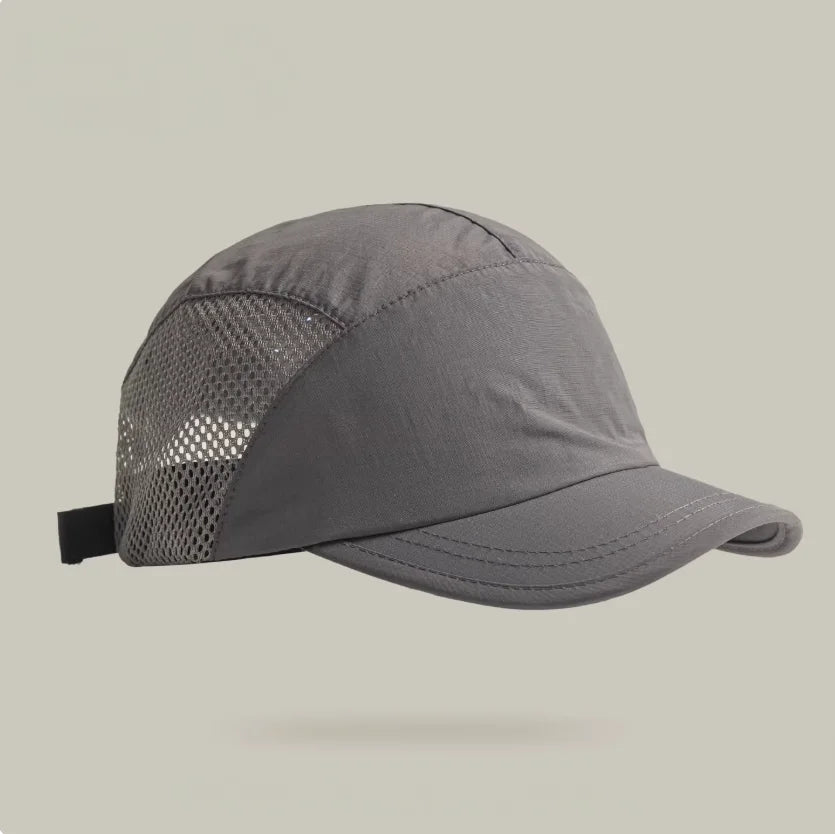 Unisex Vintage Short Brim Nylon Mesh Baseball Cap for Outdoor Activities