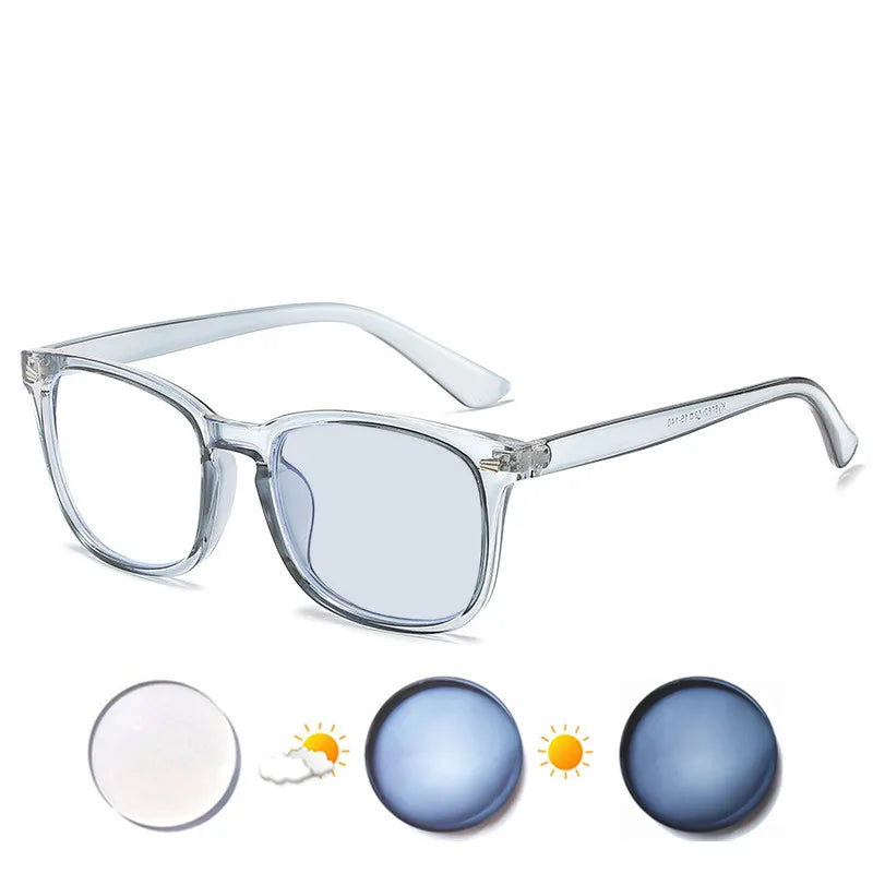 Gafas de sol retro de montura cuadrada con protección contra la luz azul y estilo