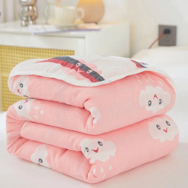 Breathable Summer Quilt | Multi-functional Cotton Towel Blanket