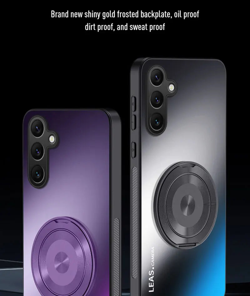 For Samsung A05 A06 A14 A15 A16 A35 A36 A56 A24 A34 A54 A25 A35 A55 A17 Magnetic Ring Stand Back Phone Case Ring Protect Cover