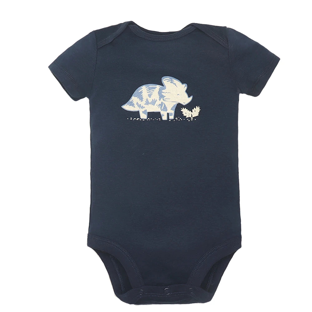Pelele de algodón suave para bebés recién nacidos | Conjunto de 5 piezas de ropa para bebé con dibujos animados