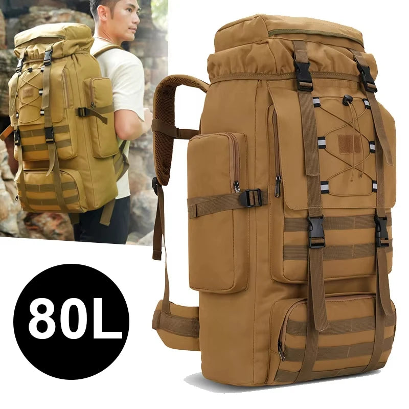 Large 130L Hiking Camping Backpack | Durable Outdoor Rucksack
