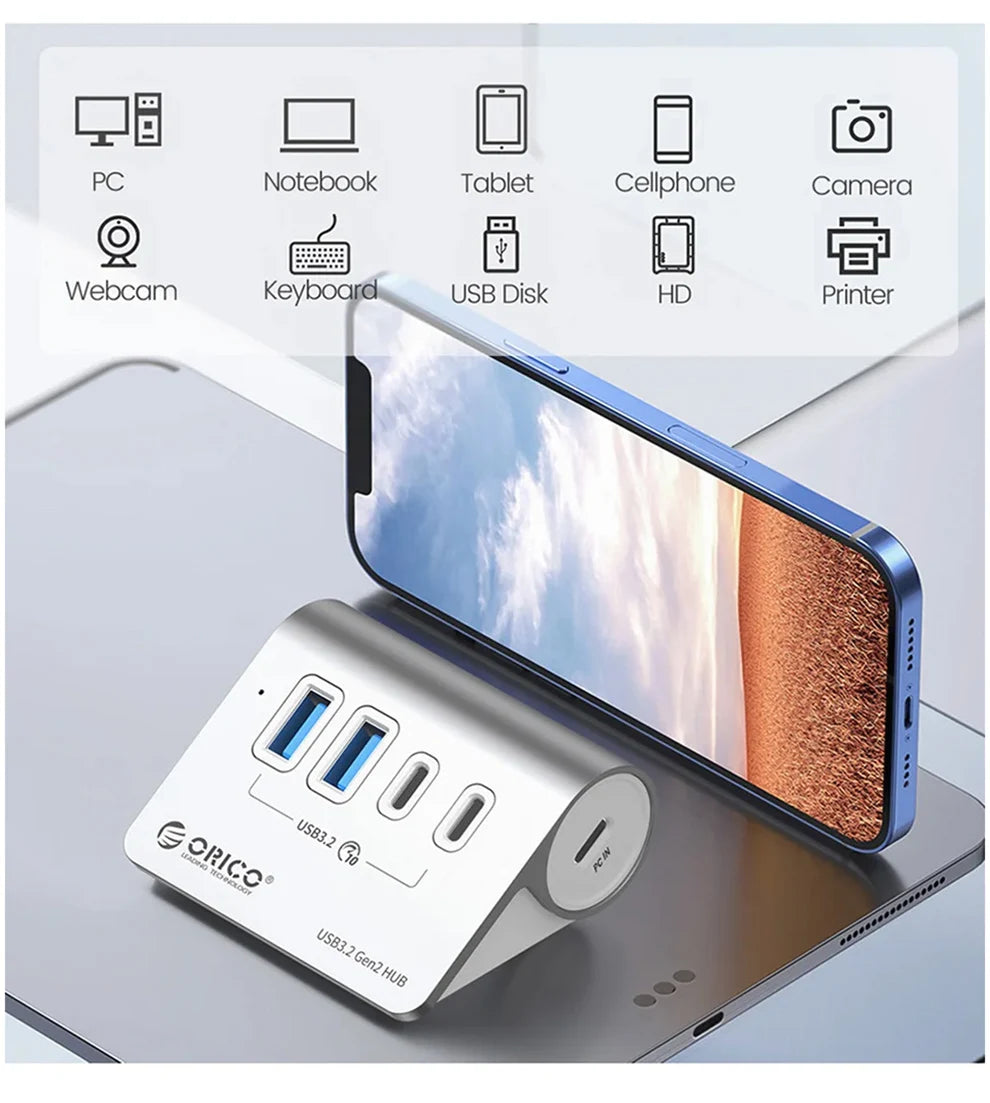 10Gbps USB 3.2 Docking Station Hub | Fast Charging & Multi Ports