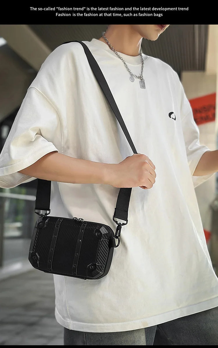 Luxury Mini Messenger Bag for Men | Stylish Pu Leather Crossbody