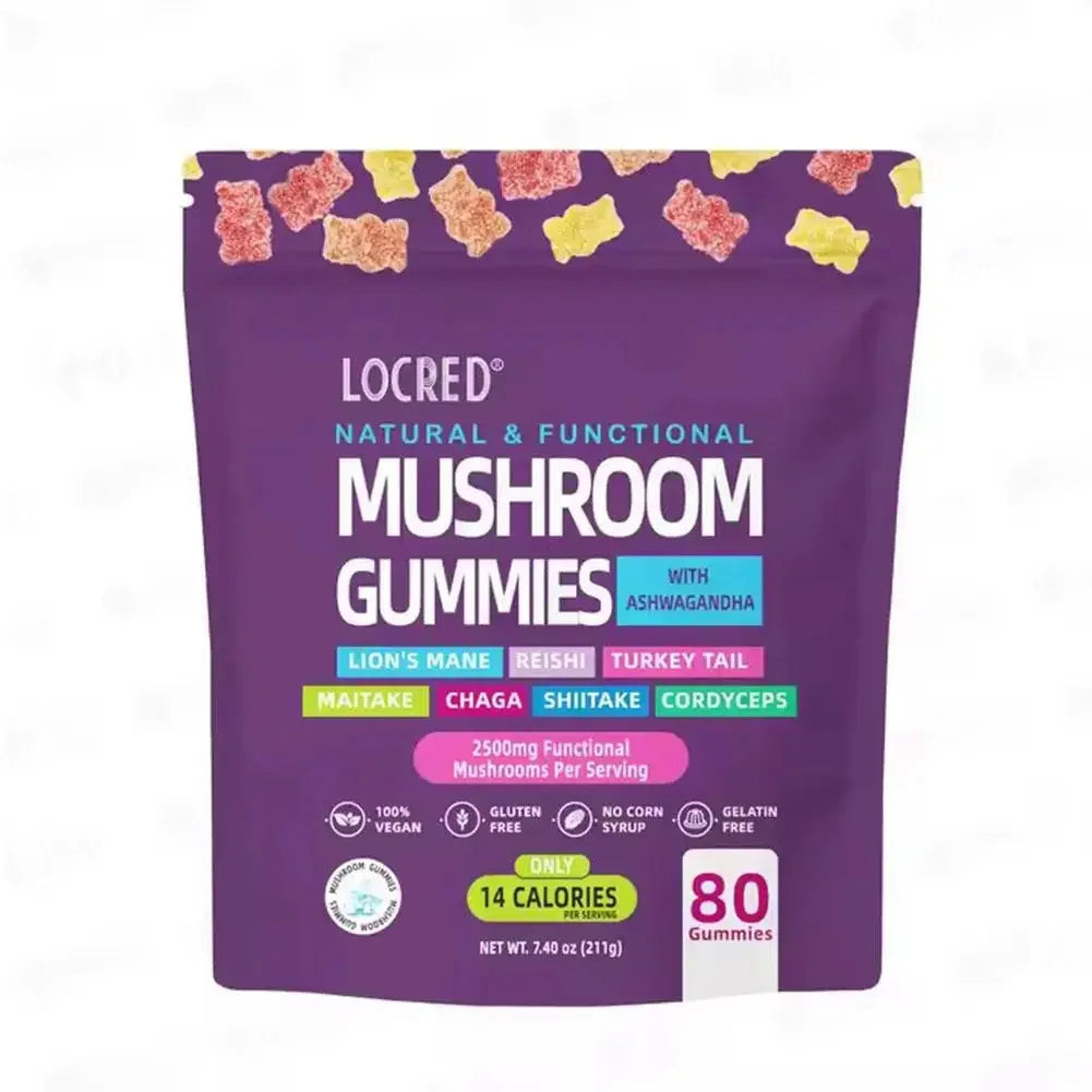 80pcs Mushroom Jelly Gummies for Immune & Gastro Health