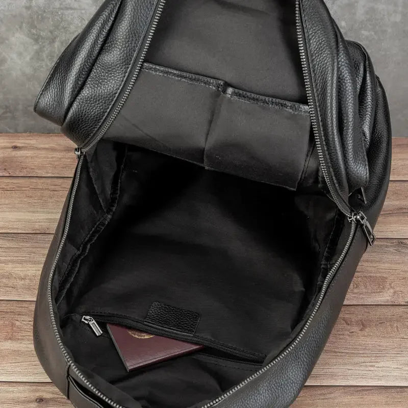 Men's Genuine Leather Business Backpack | Stylish & Functional
