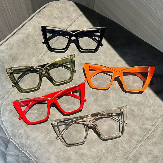 Vintage Cat Eye Glasses for Women | Trendy Transparent Lens Frames