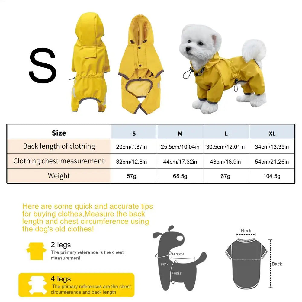 Waterproof Adjustable Dog Raincoat for All Weather Adventures