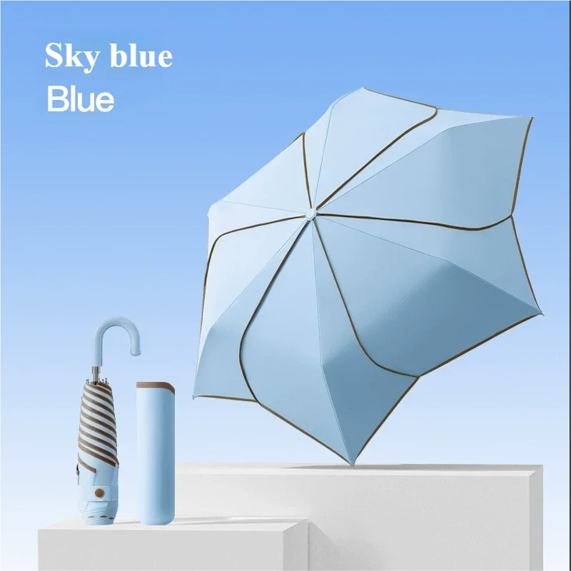 Korean-Style Manual Petal Umbrella | Wind-Resistant & UV Protection