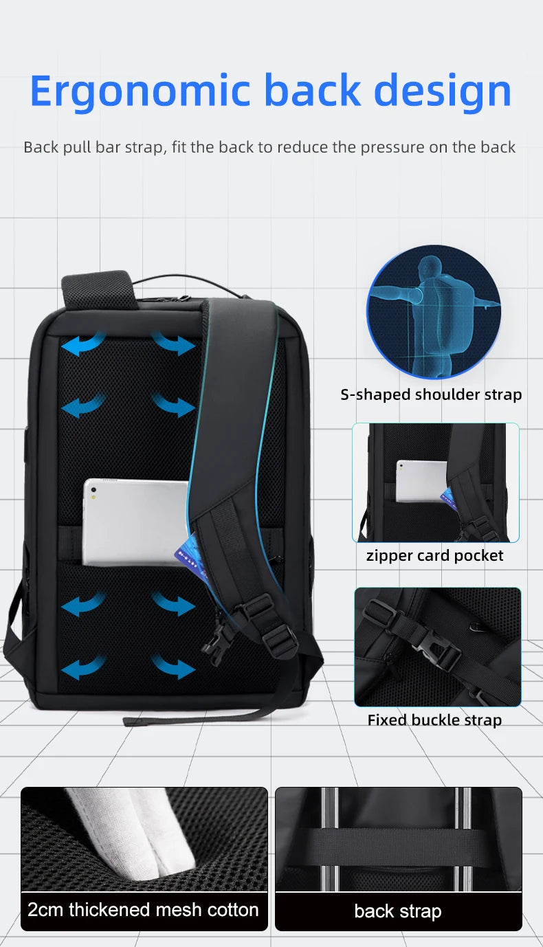 Large Capacity Waterproof Travel Bag for 15.6-inch Laptops