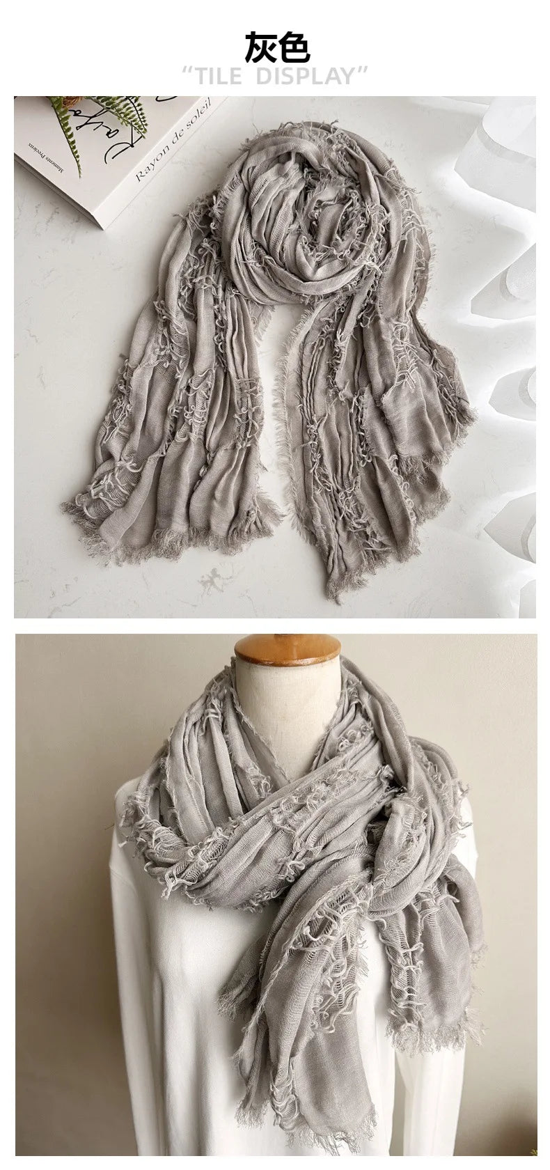 Unisex Steampunk Hip Hop Cotton Linen Scarf | Versatile Fashion Shawl