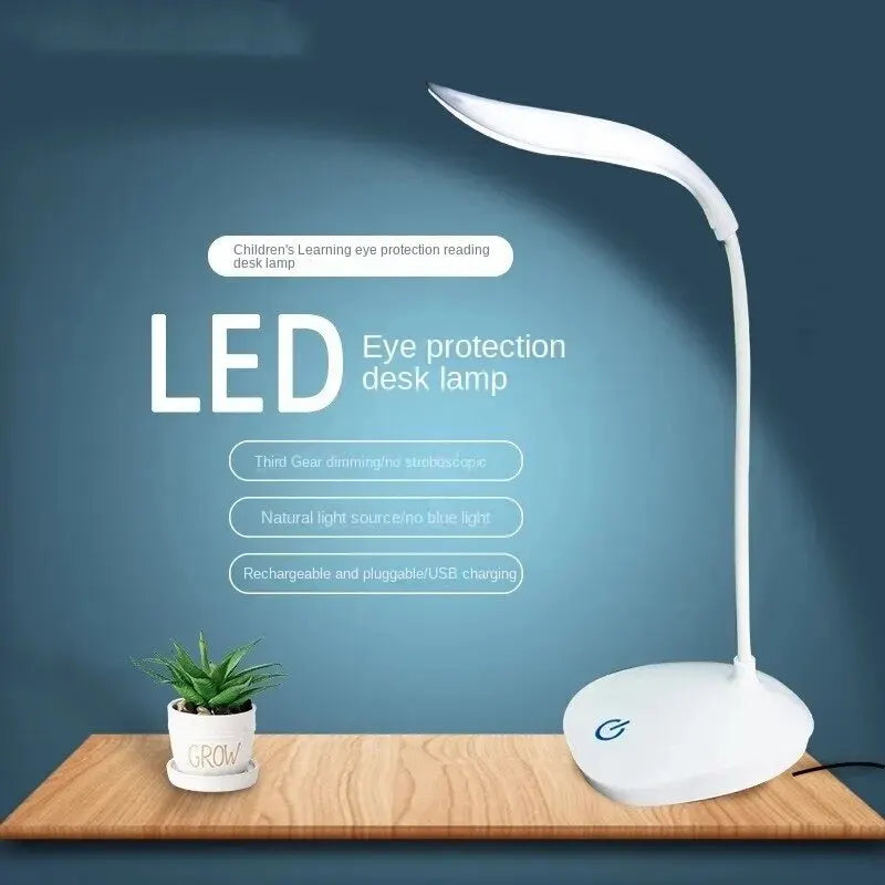 Lámpara de mesa LED recargable por USB | Luz nocturna regulable que cuida la vista