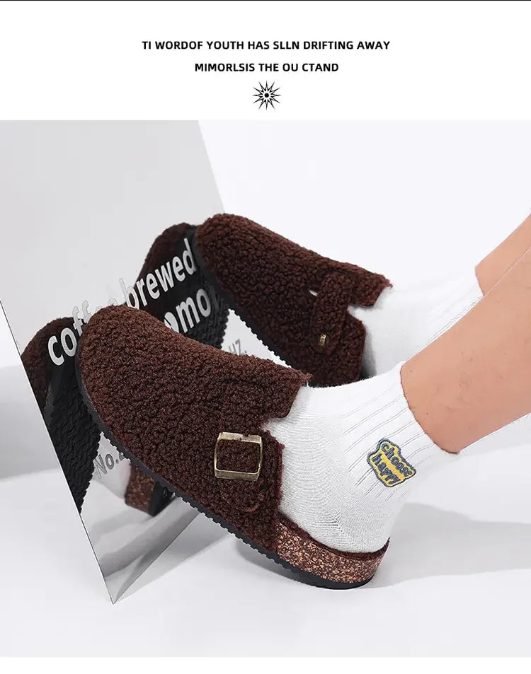 Cozy Unisex Plush Cotton Slippers | Non-Slip Winter House Shoes