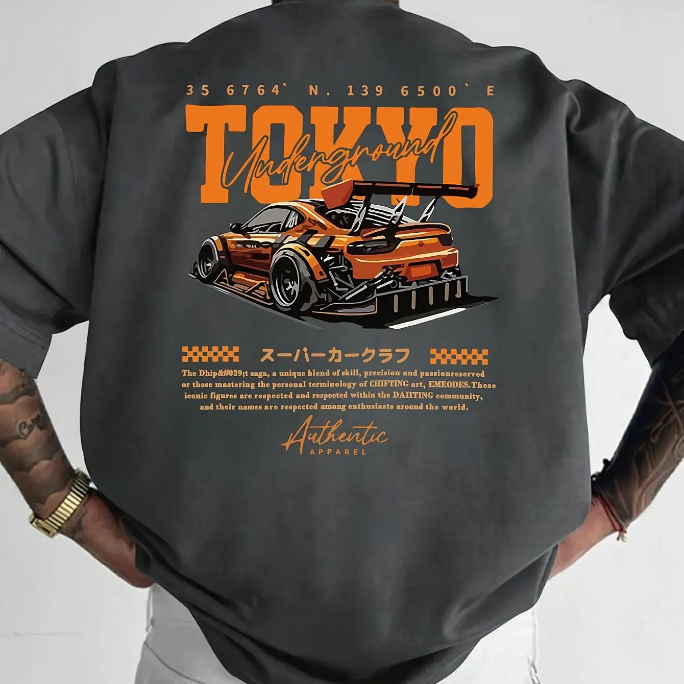 Men's Cotton Casual T-Shirt | Stylish Japanese Tokyo Design