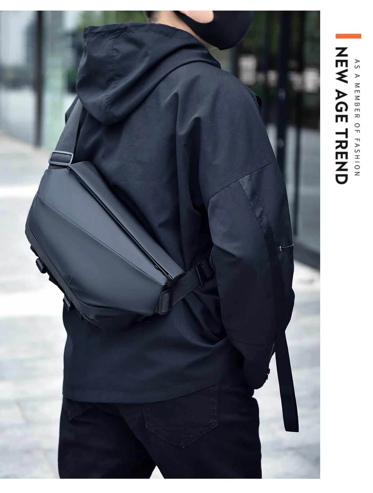 Men's Waterproof Sling Bag | Casual Crossbody Chest Bag