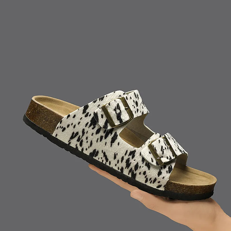 Summer Bestseller Cork Men's Flip-flops | Anti-slip Leopard Print Sandals