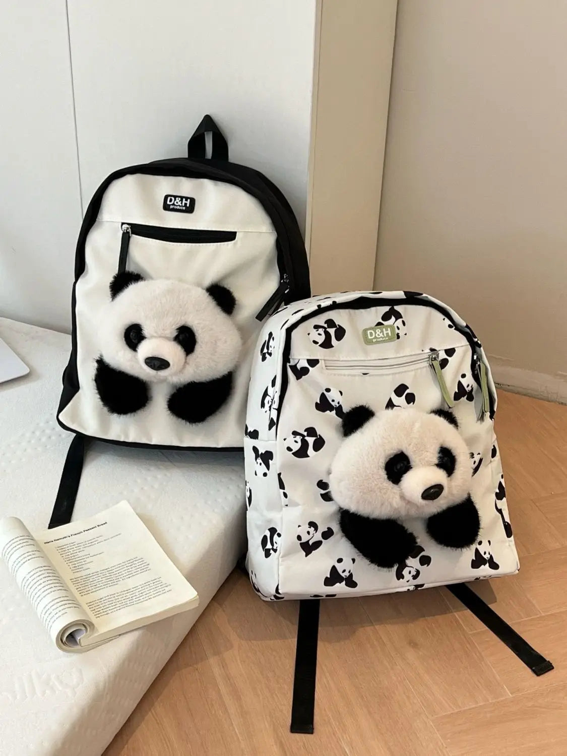 Cute Panda Backpack | Fashionable Lightweight School Bag for Students