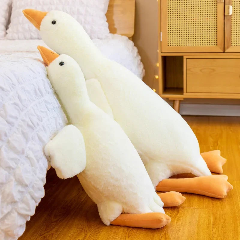 Funny Goose Plush Toy 50cm 90cm 130cm Soft Duck Pillow Stuffed Animal Sleeping Cushion Cute Gift for Kids Girlfriend Birthday
