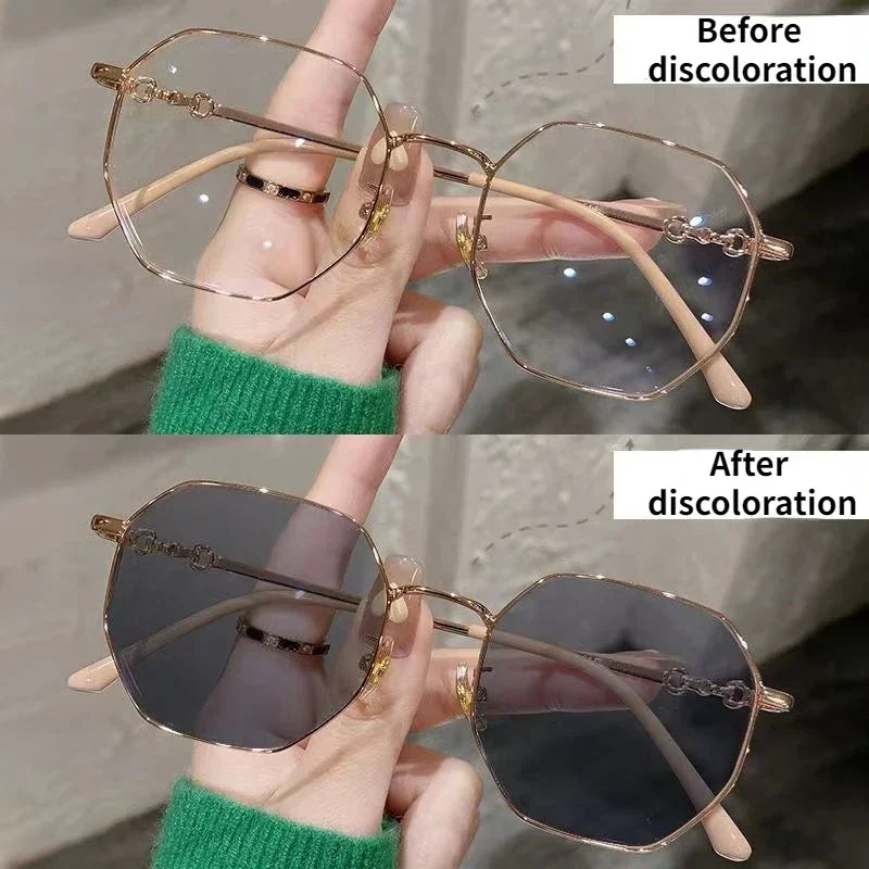 Oversized Photochromic Myopia Eyewear | Stylish Comfort & Relief