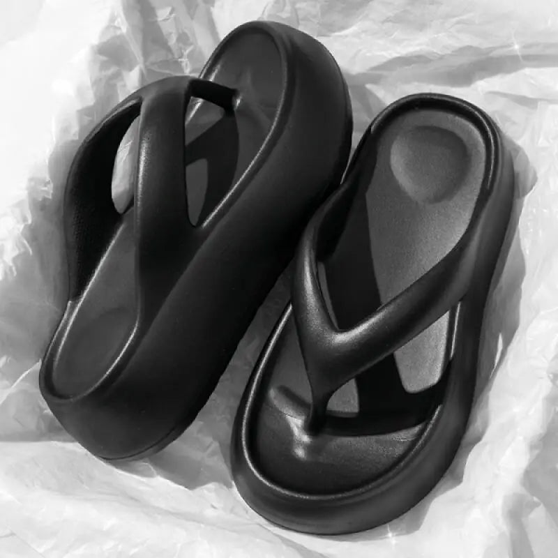 Women’s Chunky Platform Clip Toe Sandals | Summer Slip On Slippers
