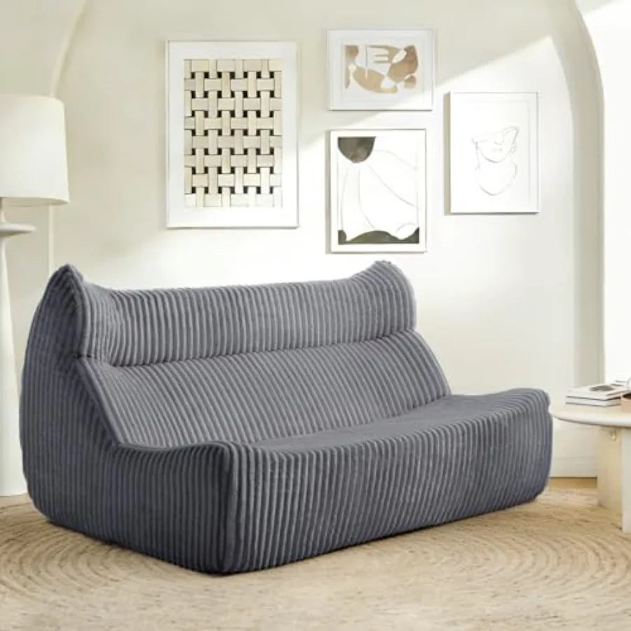Comfortable Grey Bean Bag Chair | Cozy Floor Sofa for Any Room