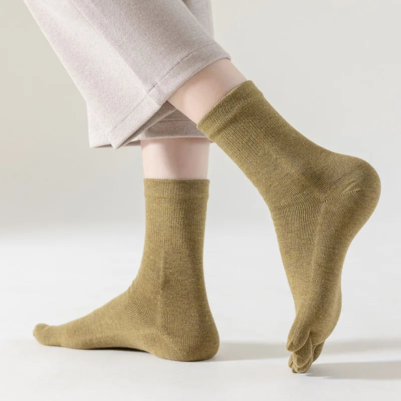 Compression Yoga Five Finger Socks for Women | Non-Slip Fitness Gear
